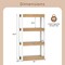 4 Tier Bookshelf Wooden Bookcase with Dual Anti-Tipping Kits Perfect for Living Rooms, Bedrooms Or Studies